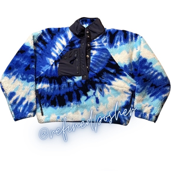 Free People Movement Rocky Ridge Pullover size Medium NWT Ocean Tie Dye Combo - Picture 3 of 7